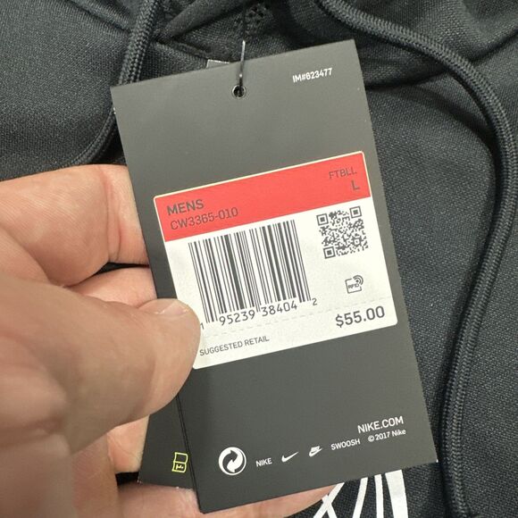 NWT Nike Football Black Therma Fit Pullover Hoodie Mens Large - Picture 4 of 5